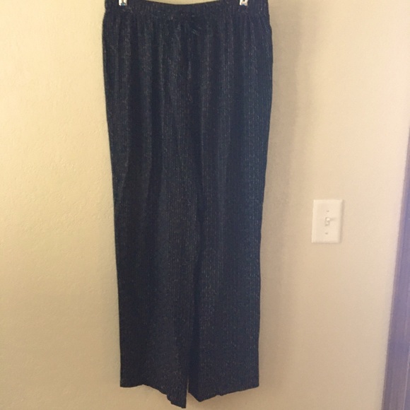 Expressions Pants - 🎁2/$12 EXPRESSIONS XL BLACK DRAWSTRING WIDE LEG PANTS